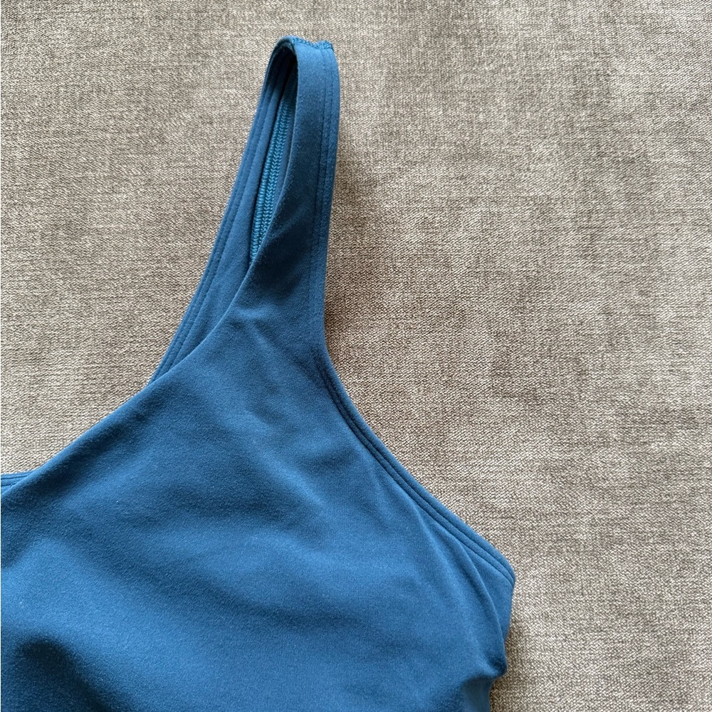 Lululemon Women’s Align Tank Top Blue Borealis Size 14 Nulu Fabric Crop Tank - Picture 6 of 9